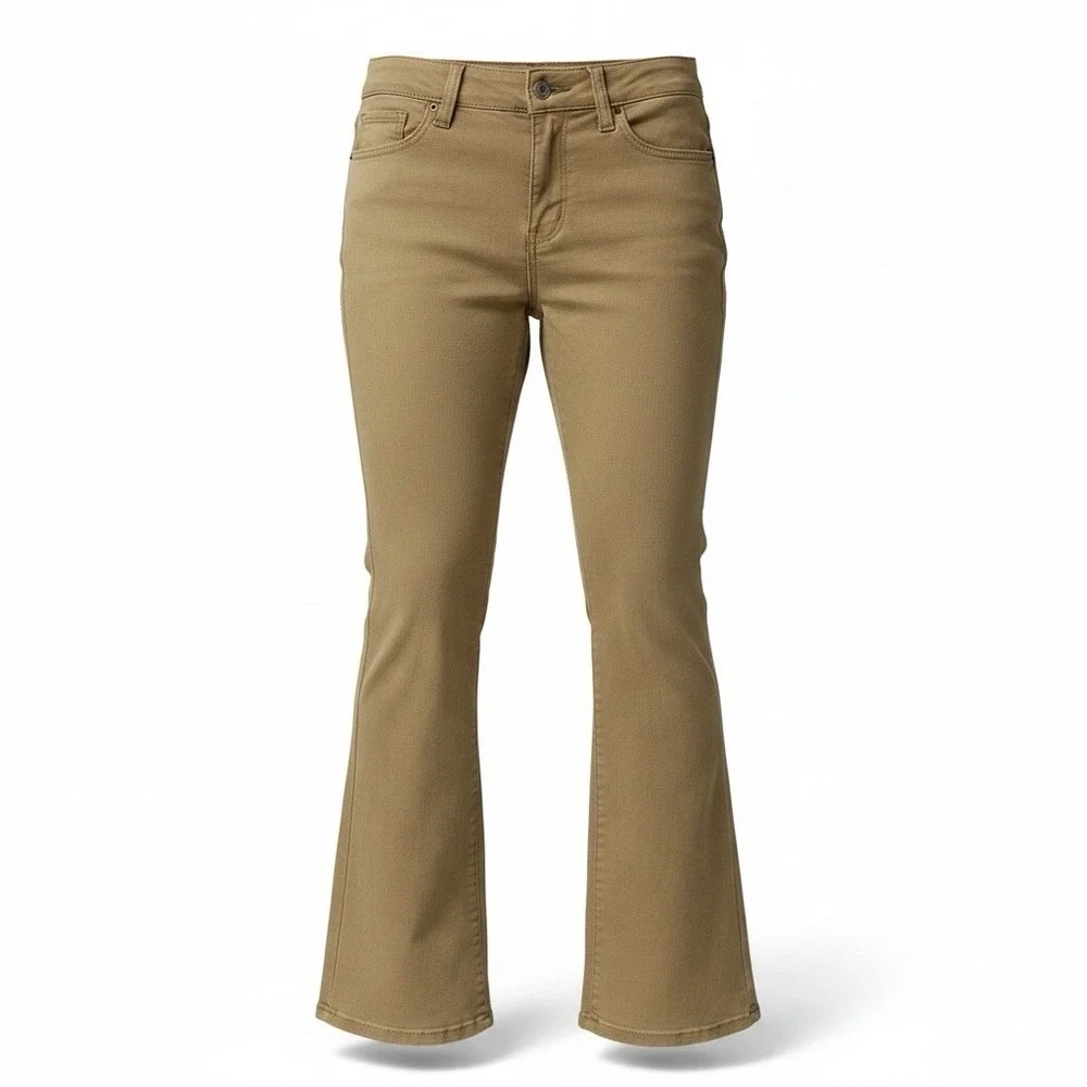 No Boundaries Jeans Women/Junior Size 7 Tan Mid-Rise Bootcut 5 Pocket 28x30